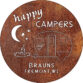 Happy Camper With Camper raw steel text