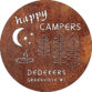 Happy Camper With Trees raw steel text