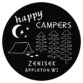 happy camper black with custom text