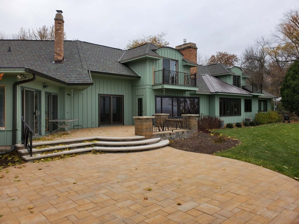 Green home with a balcony