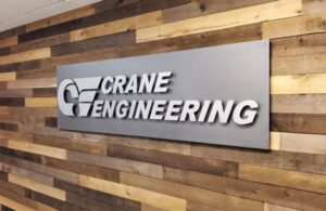 Silver Crane Engineering Sign by P&D Metal Works
